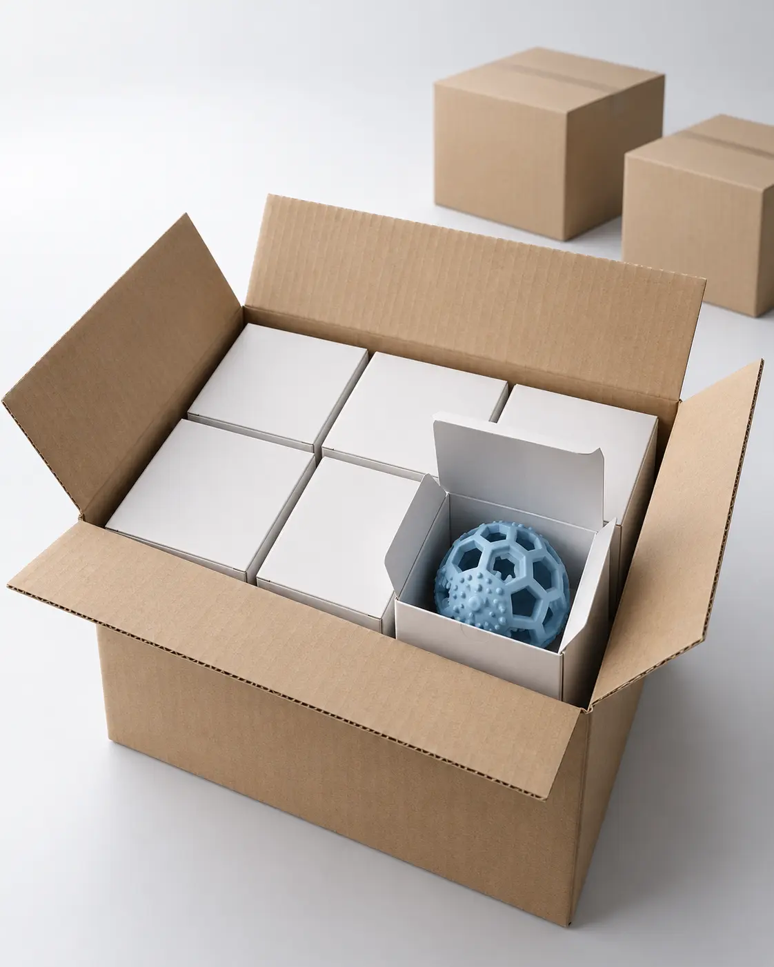Small trial order packed for shipment