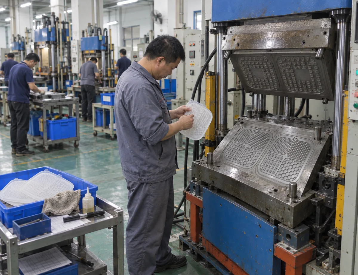 Tooling and mold trial work at the factory